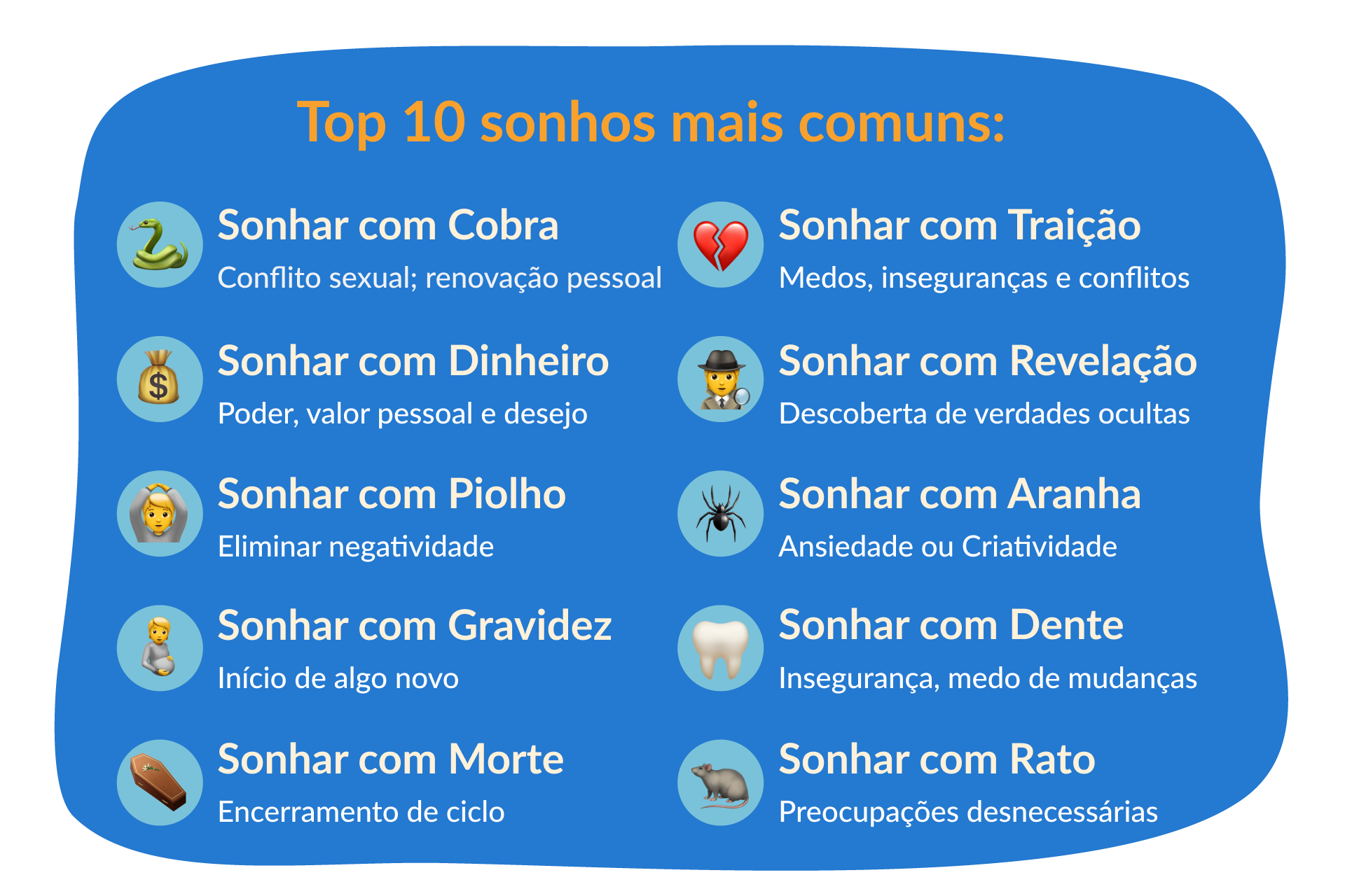 Top 10 sonhos mais comuns e seus significados